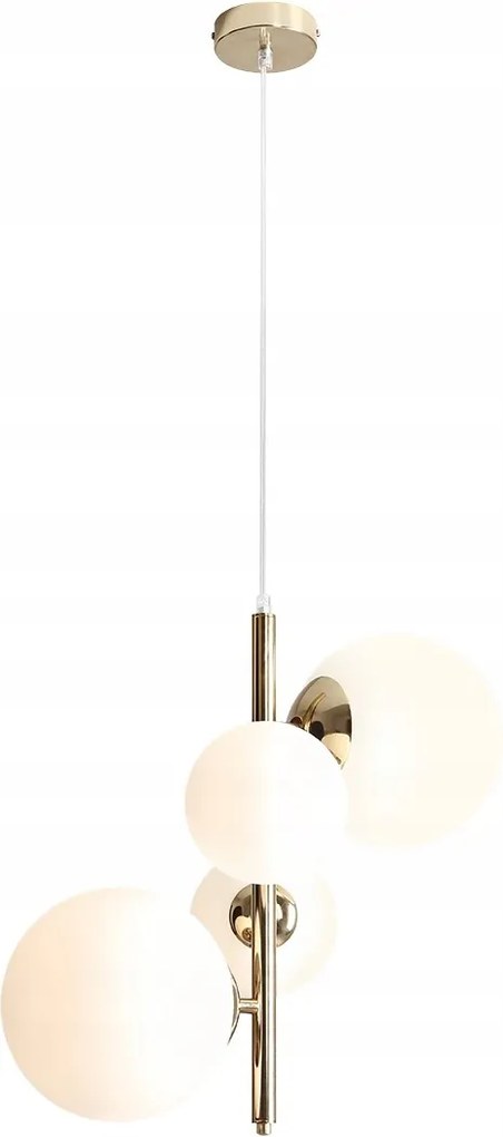 Függőlámpa, mennyezeti arany, fehér glamour gömbök dolgozószobába, előszobába Bloom 4