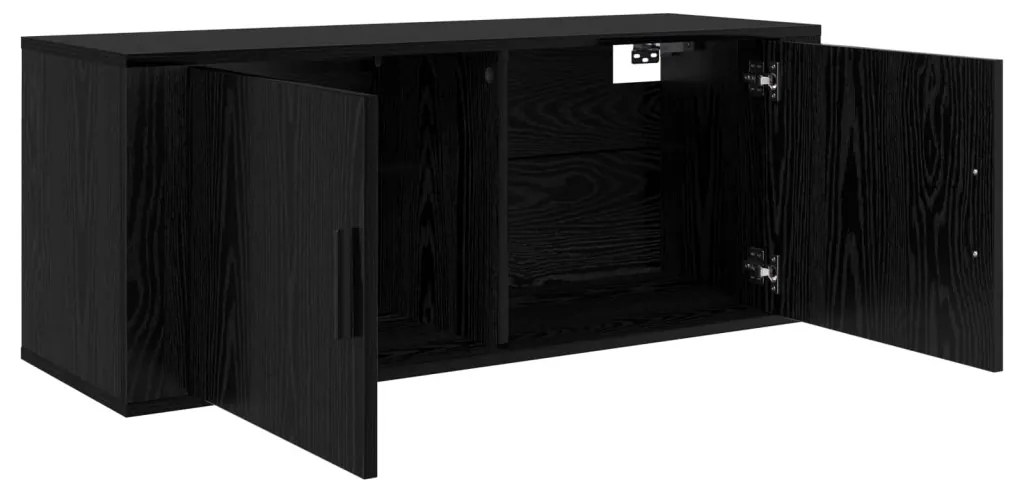 vidaXL Fali TV szekrény szett 2 pcs Fekete tölgy 100 x 34,5 x 40 cm