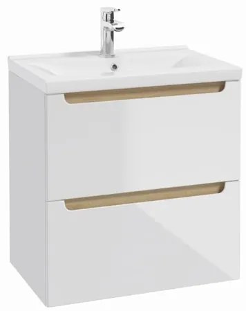 Naturel Stilla Fürdőszobaszekrény mosdóval 60x60x45 cm fehér STILLAD06056U3
