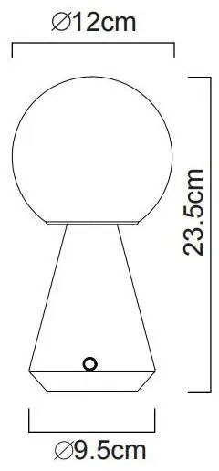 Globo 21029S - LED érintős asztali lámpa SORA 1,5W/5V 1800 mAh fekete