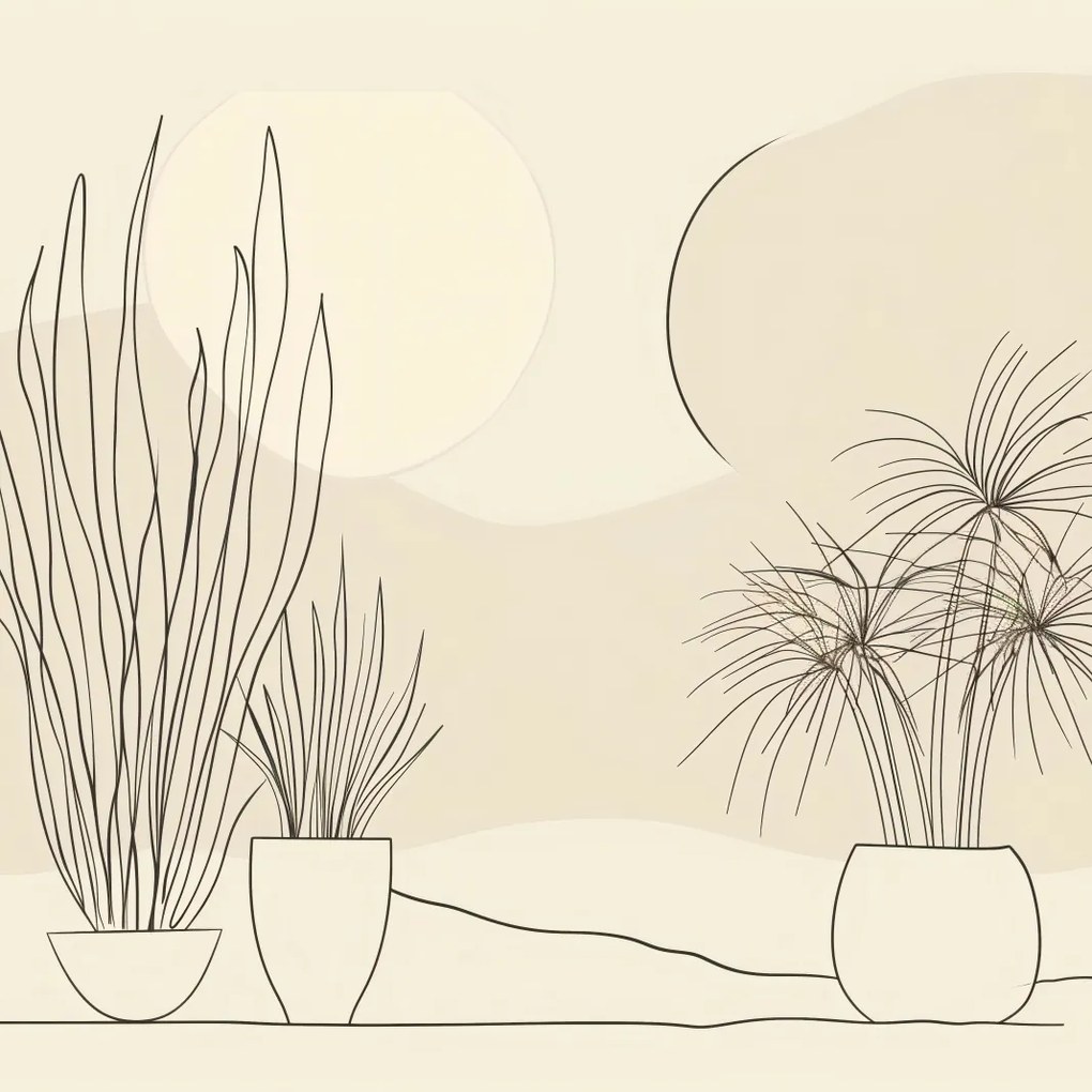 Poszter 50x50cm Növényzet pasztellben