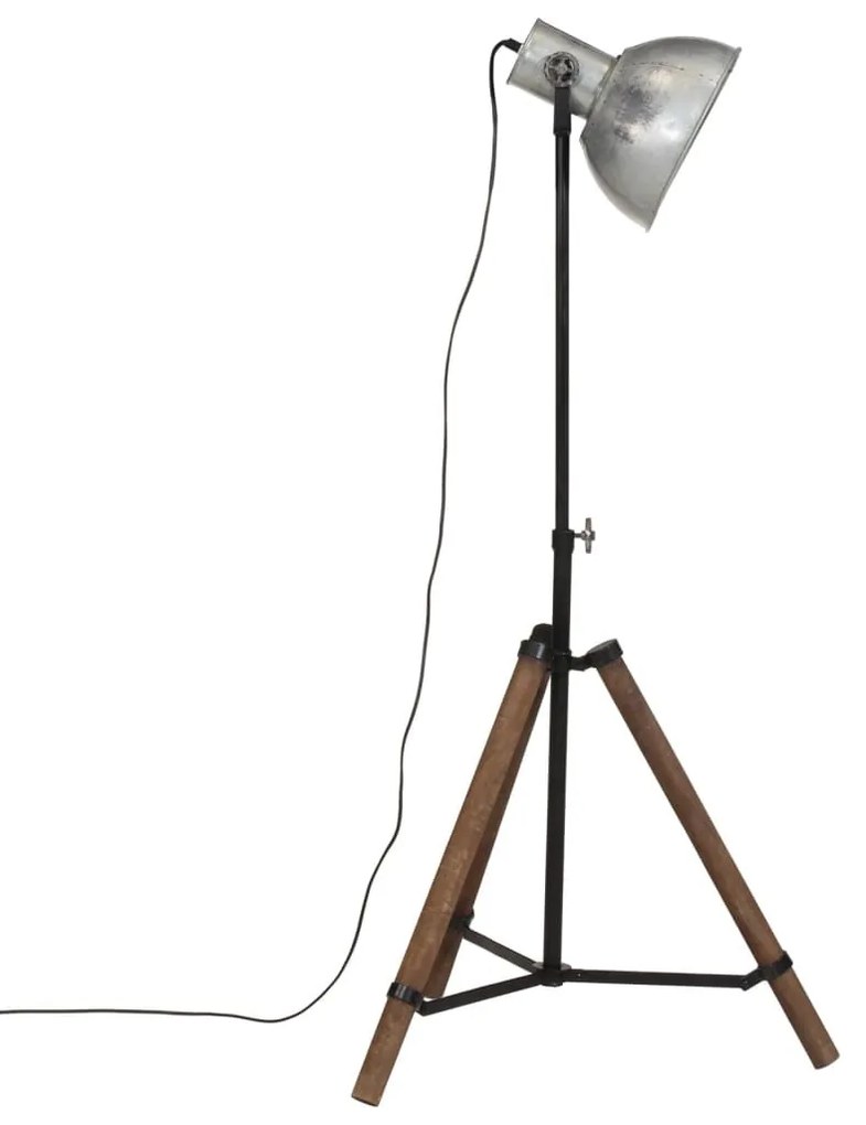 vintage ezüst állólámpa 25 W 75x75x90-150 cm E27