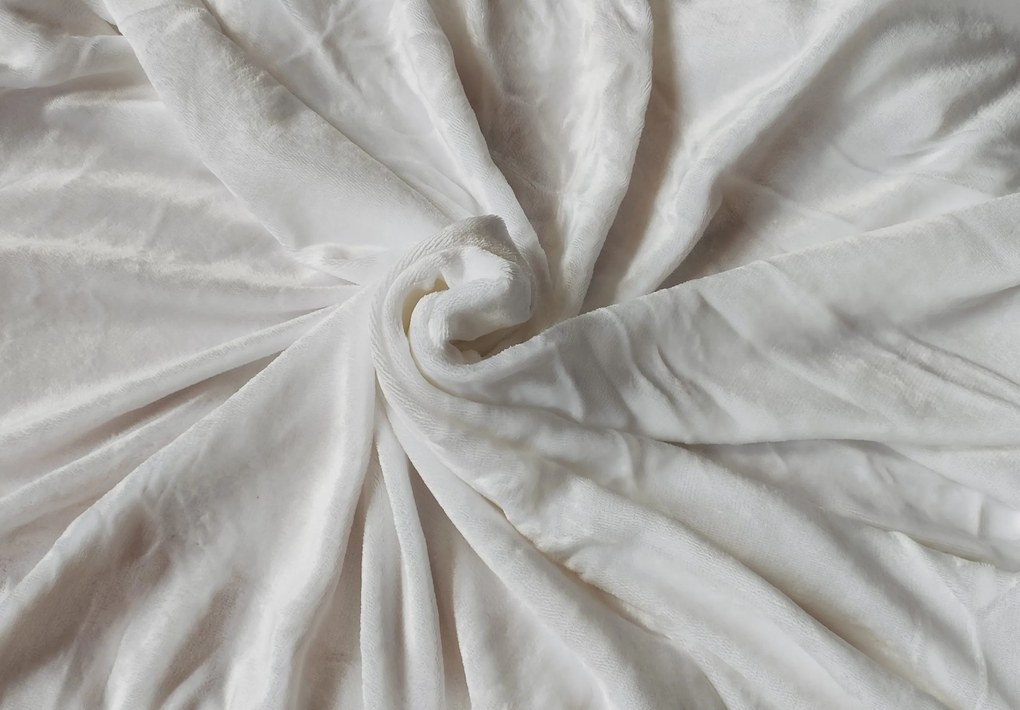 Fehér sztreccs mikroplüss lap 180x200cm TiaHome