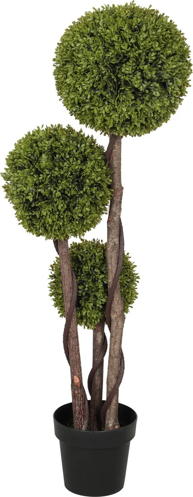 HOMCOM Mű Boxwood, 115 cm Magas Szobanövény, Műnövény Cserépben, Dekoratív Növények Otthonra, Irodába, Folyosóra, Kertbe, Zöld | Aosom