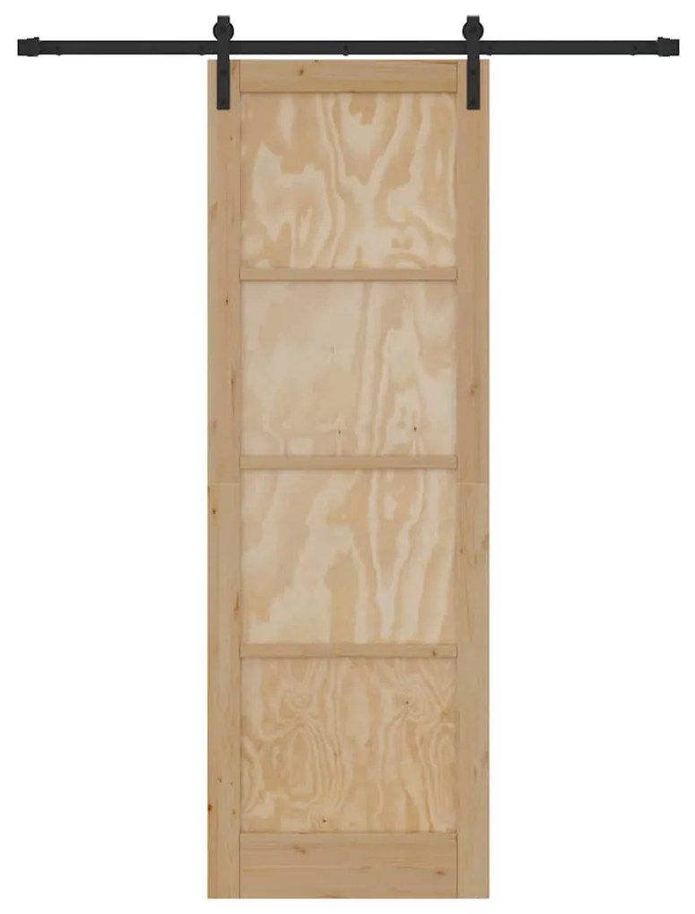 Csúszó Ajtó Természetes és fekete 78 x 232 cm
