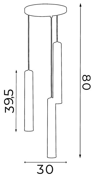 Csillár zsinóron NEST 3xGU10/8W/230V fehér/fényes króm