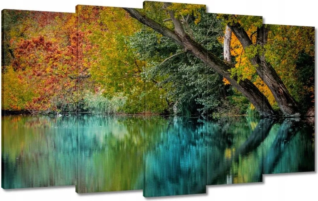 Festmények 100x60 Őszi táj Folyó