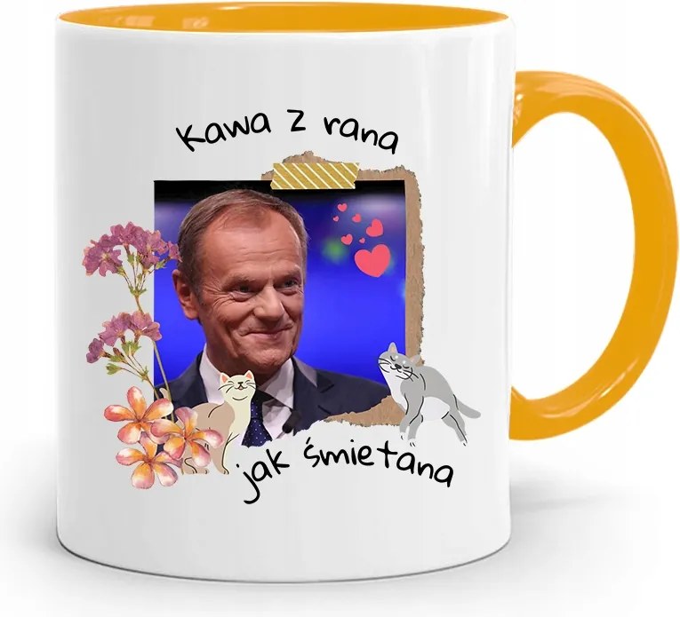 Bögre Sárga Donald Tusk Po Platform Ajándék