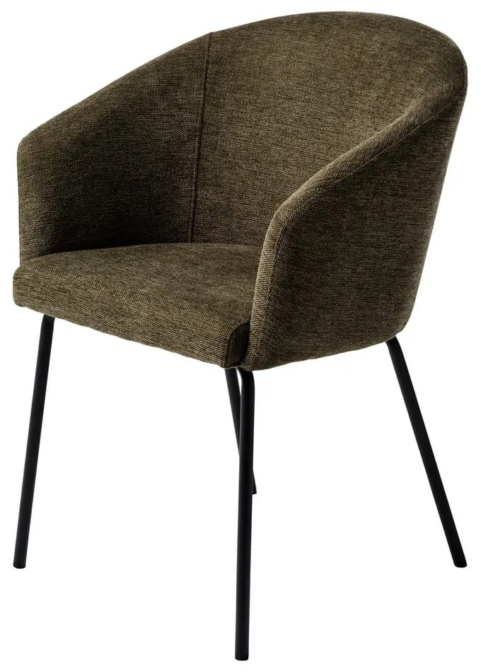 Khaki kárpitozott karfás étkezőfotel Easton – Unique Furniture