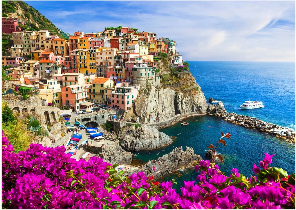 Kép - Manarola olasz falu (üvegen) (70x50 cm)