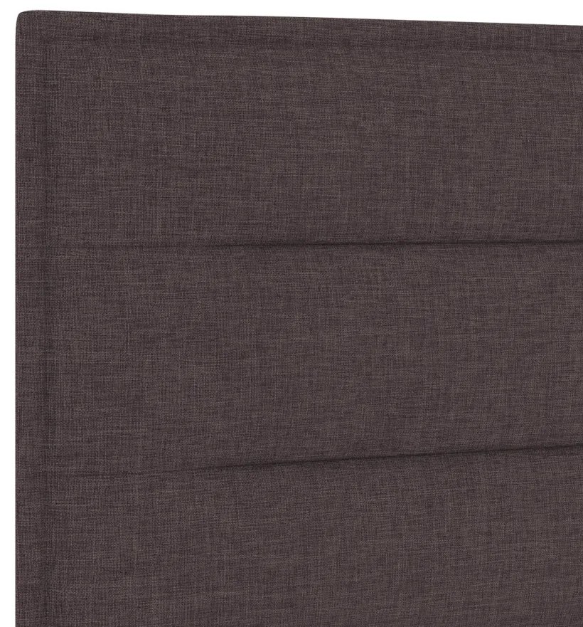 LED ágytámla LED -es lámpákkal sötétbarna 80 cm szövet