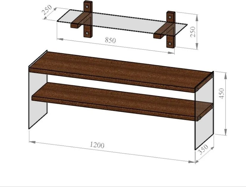 TV-állvány, 120 cm – TV101