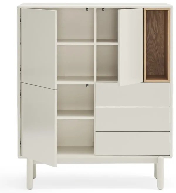 Fehér komód 100x120x40 cm Corvo – Teulat