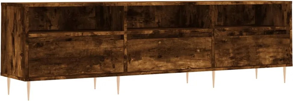 vidaXL füstös tölgy színű szerelt fa TV-szekrény 150 x 30 x 44,5 cm