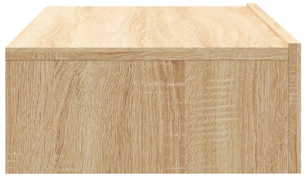 sonoma tölgyszínű TV-szekrény LED-lámpákkal 60x35x15,5 cm