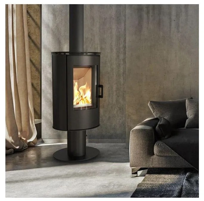 Kratki AB S N DR - 8 kW acél kandalló kályha, 150 mm pr.