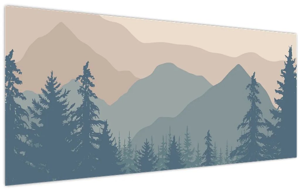 Kép - Türkiz hegység N⁰2 (120x50 cm)