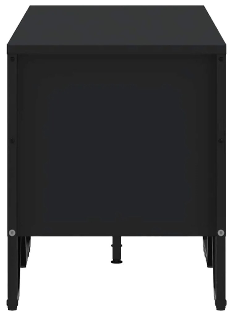 fekete szerelt fa TV-szekrény 122 x 34 x 41 cm