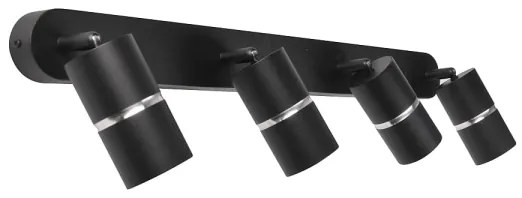 Spotlámpa BAMBOO 4xGU10/10W/230V fekete