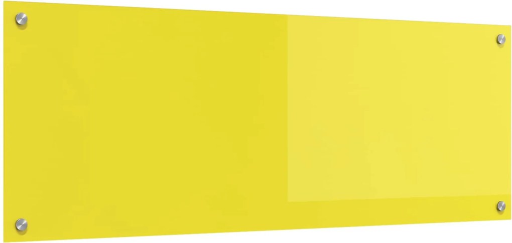 vidaXL Konyhai splashback Sárga 110 x 40 cm edzett üveg