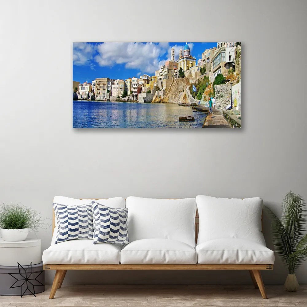 Vászonkép falra Sea város építészet 100x50 cm