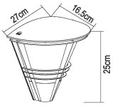Globo 32093A - Kültéri fali lámpa  SALLA 1xE27/60W/230V IP44