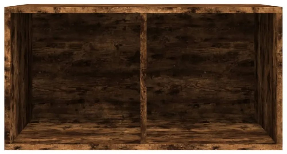 füstös tölgy színű szerelt fa lemeztároló doboz 71 x 34 x 36 cm