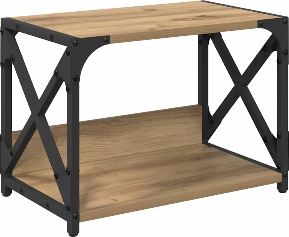 vidaXL Nyomtatóállvány Artisan tölgy 44 x 26 x 31.5 cm Faanyag