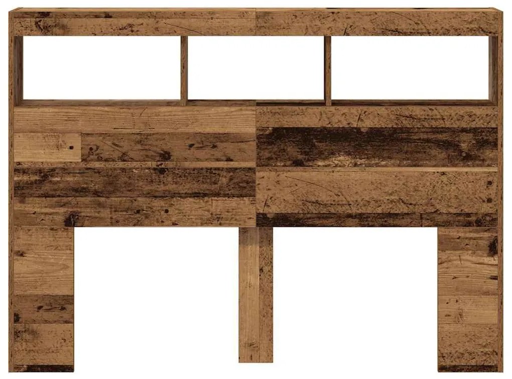 antik fa áthidalószekrény LED-világítással 140 x 17 x 102 cm