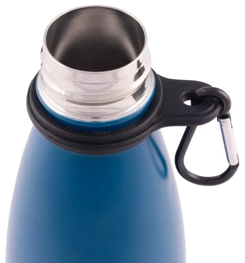 Altom Rozsdamentes acél vizes palack karabinerrel350 ml , tengerészkék