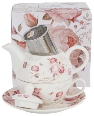 Porcelán egyszemélyes teáskészlet, 350-300ml, Secesja