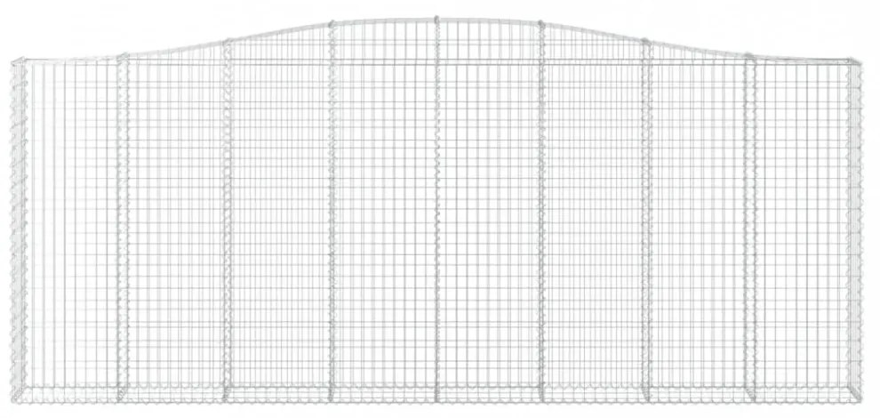 íves horganyzott vas gabion kosár 400x30x160/180 cm