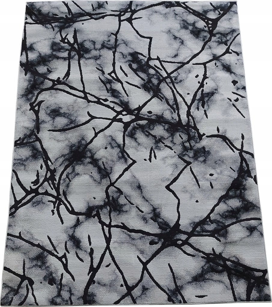 Plüss szőnyeg márvány, szürke 133x190 a szobába