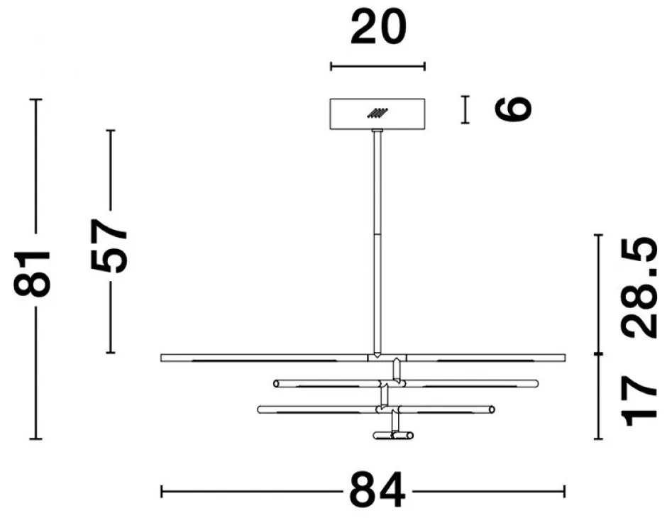 NOVALUCE 9180780 Modern Led Függesztett Lámpa LED IP20