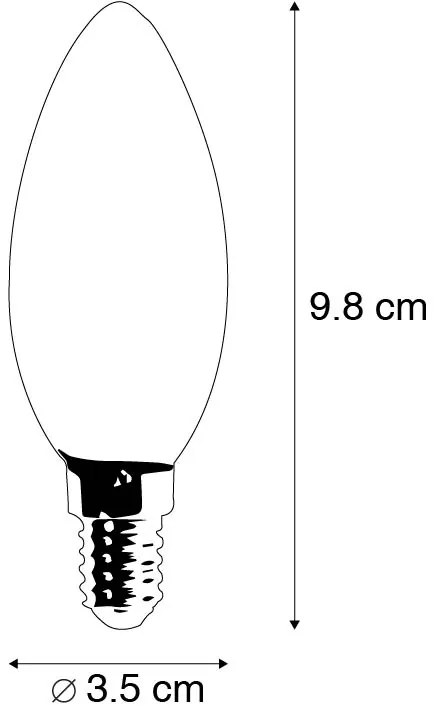 5 darabos Smart E14 LED izzó készlet B35 4.5W 470 lm 2700K