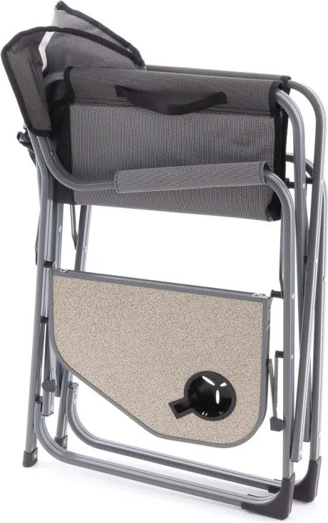 DIVERO Kempingszék szett 4 db 300D szürke + asztal