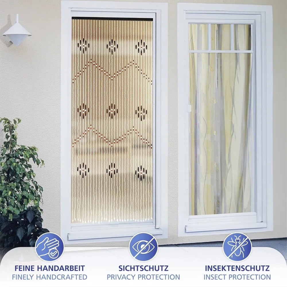 Natúr színű bambusz függöny ajtóra 90x200 cm – Maximex