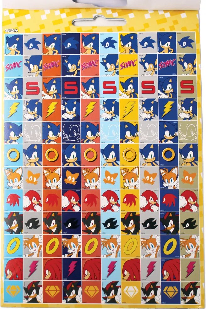 Sonic a sündisznó Squad 600 darabos matrica szett