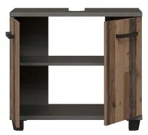 Fürdőszobai szekrény VENOM antracit/barna