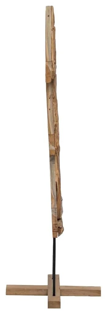 Karácsonyfa állvánnyal Barna 90 cm Tömör tíkfa