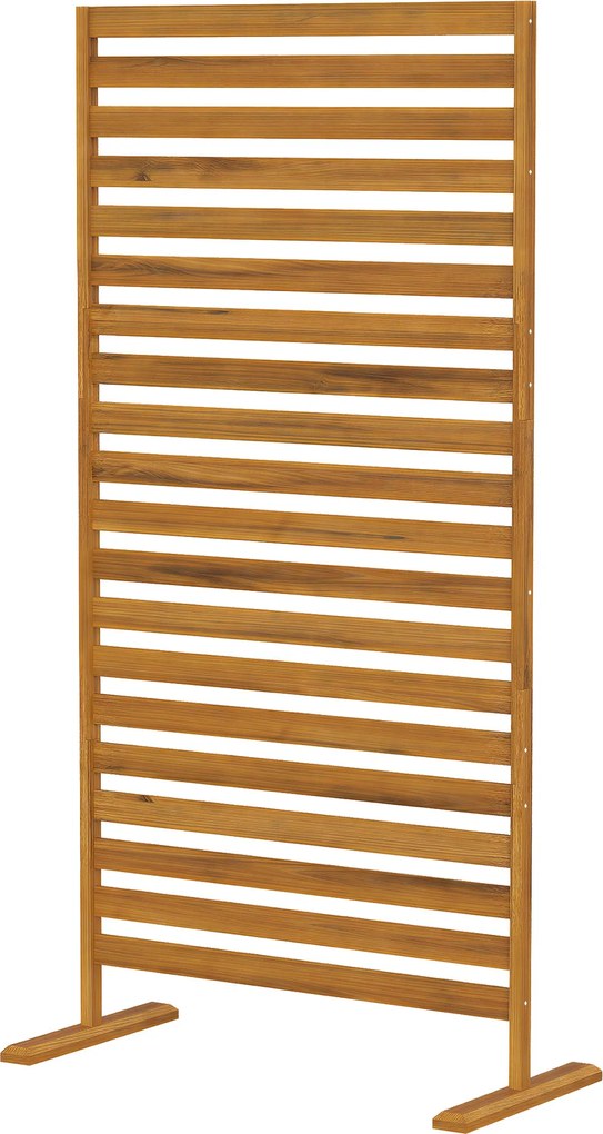Outsunny fa paraván, 170 x 80 cm — kültéri támrács és elválasztó kertbe, teraszra | Aosom