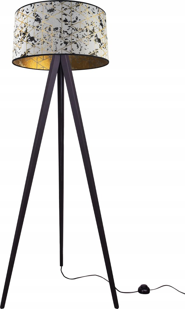 Állólámpa Háromlábú Fa Lámpabúra 45CM