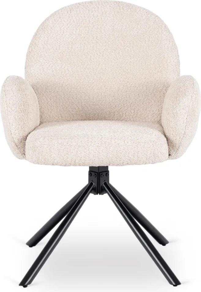 Forgószék bézs bouclé kárpittal – MUSSO