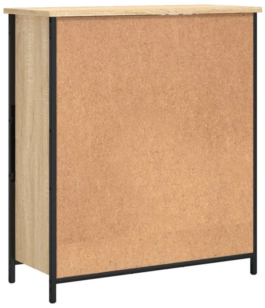 sonoma tölgy színű szerelt fa tálalószekrény 70 x 30 x 80 cm