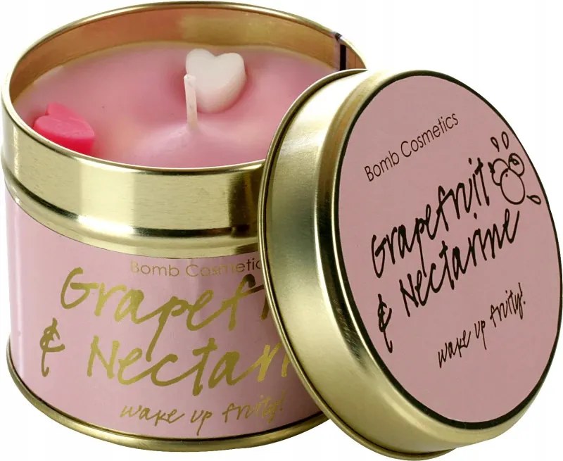 Grapefruit &amp; Nectarine illatgyertya Bomb Cosmetics
