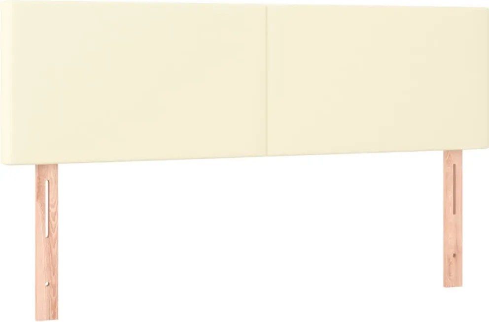 2 db krémszínű műbőr fejtámla 72 x 5 x 78/88 cm