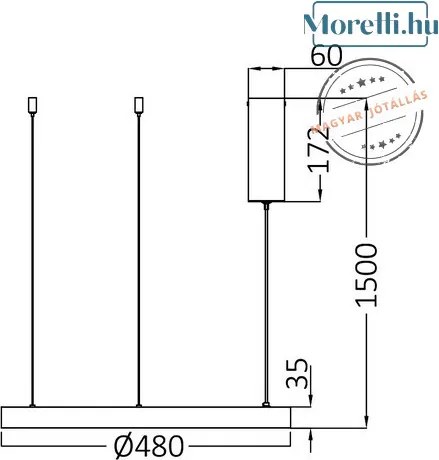 BRAYTRON BH17-01286 BELLA-SLP Modern Led Függesztett Lámpa LED IP20