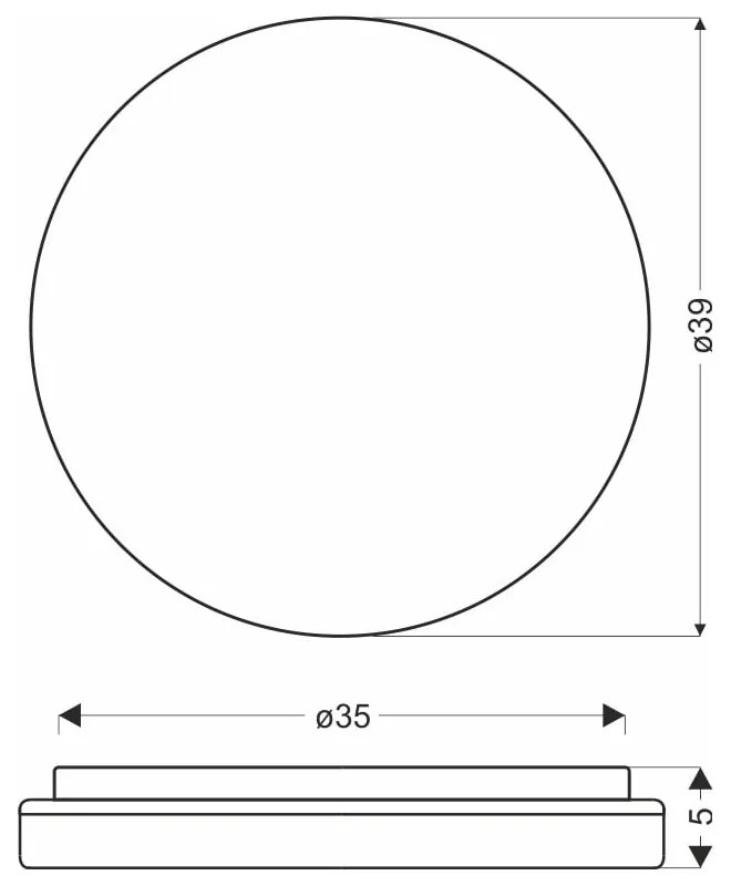 Natúr színű LED mennyezeti lámpa ø 39 cm Gandava – Candellux Lighting