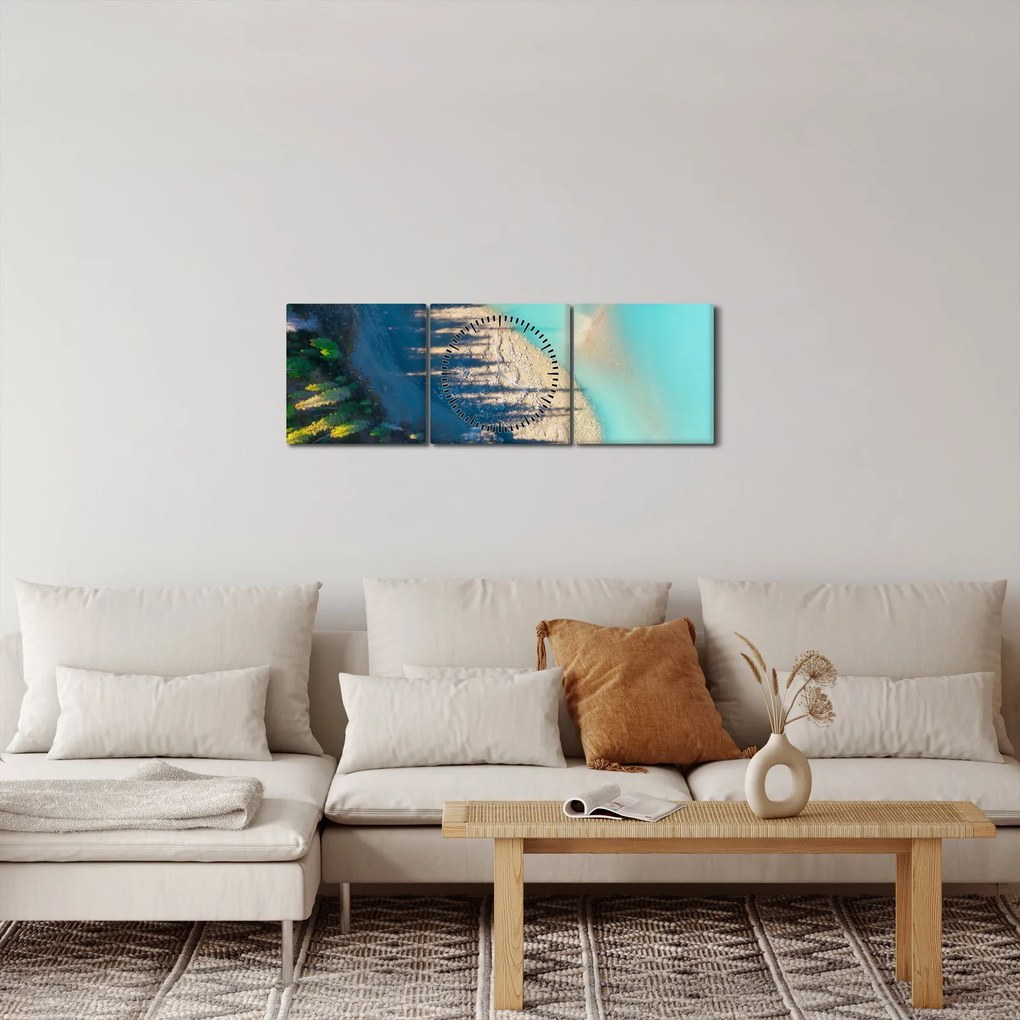 Kép - Kilátás a tóra (órával) (90x30 cm)