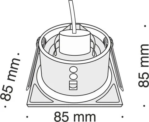 Maytoni ZOOM DL033-2-01W Beépíthető spotlámpa 1x50W/GU10 IP65